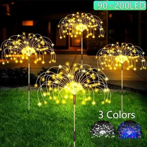 ✨ 90-200 LED Solar Firework Light | Waterproof Outdoor String Lights | 8 Modes for Garden, Christmas, & Party Decor