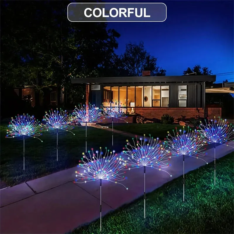 ✨ 90-200 LED Solar Firework Light | Waterproof Outdoor String Lights | 8 Modes for Garden, Christmas, & Party Decor