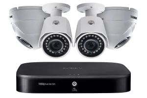 1080p HD 8-Channel Security System with Four 1080p HD Outdoor Cameras, Motion Detection and Voice Control