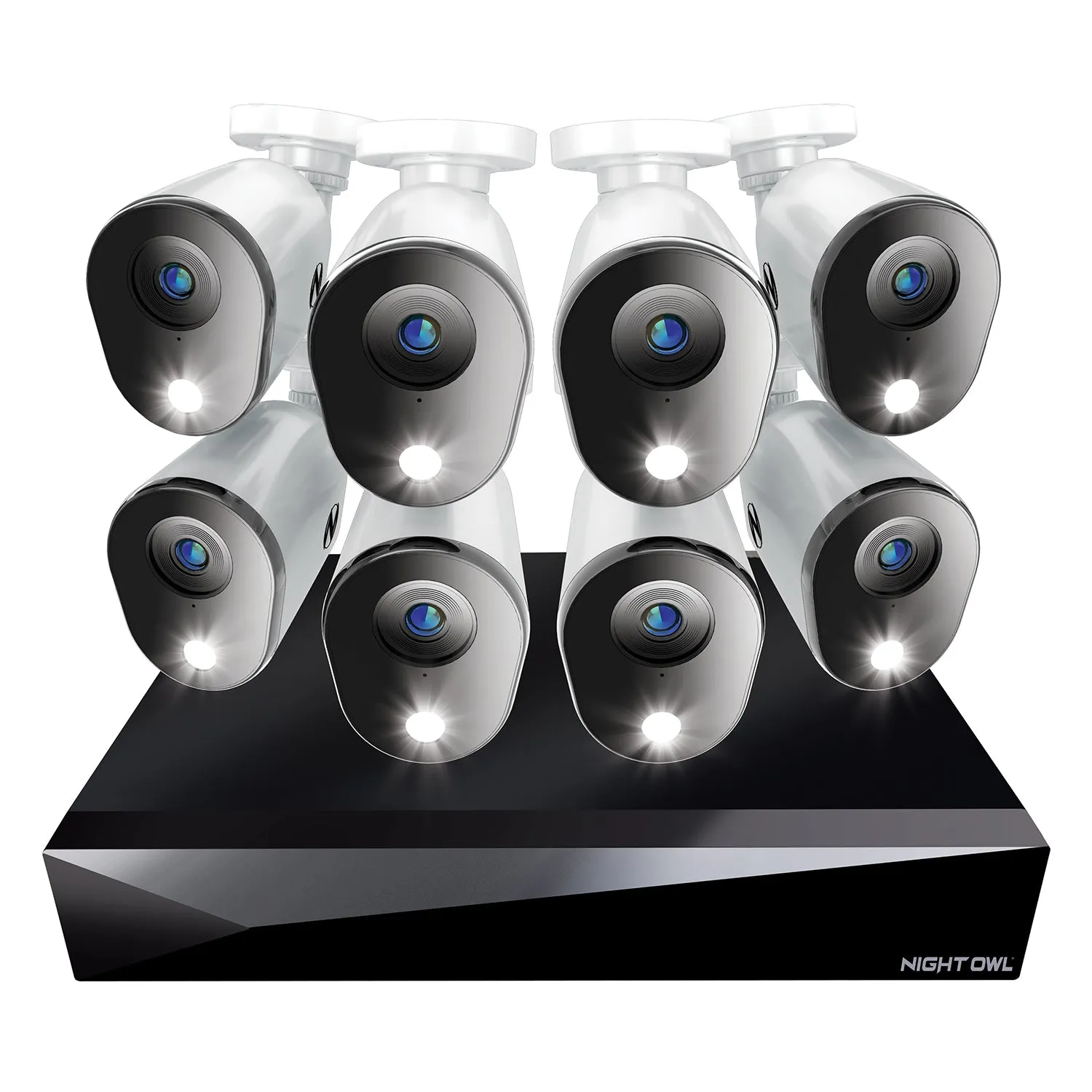 2-Way Audio 20 Channel DVR Security System with 1TB Hard Drive and 8 Wired 1080p Deterrence Cameras