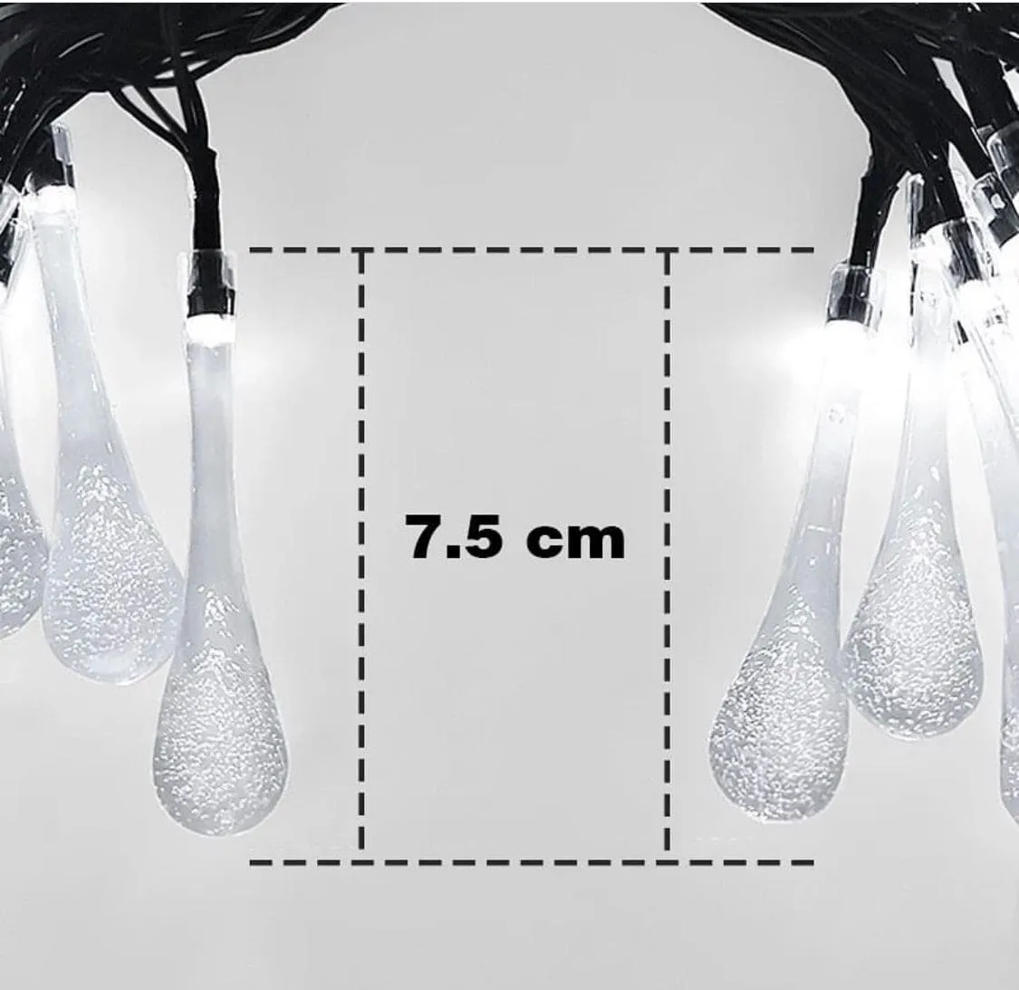 20 Bulbs Water Drop Fairy LED Lights, Lighting Battery Operated Waterproof Lamp, LED Holiday Lamp