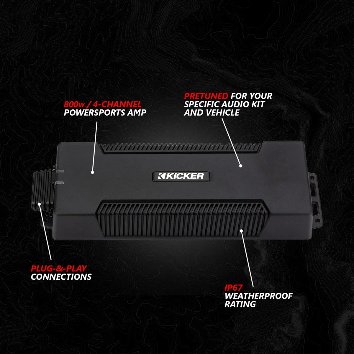 2024-2025 Can-Am® Maverick R, Phase-5 V-Spec 1650watt 6-Speaker Stereo System