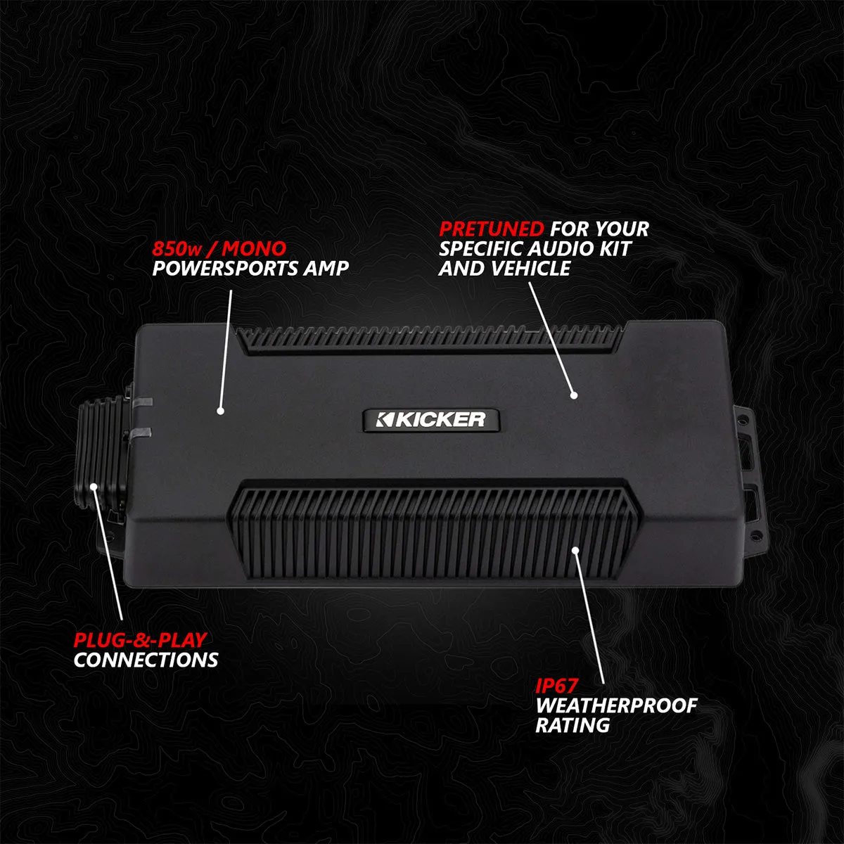 2024-2025 Can-Am® Maverick R, Phase-5 V-Spec 1650watt 6-Speaker Stereo System