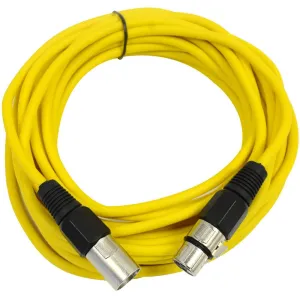 25 Ft XLR Microphone Cable - Yellow