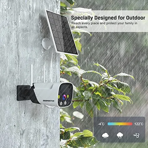 2K Security Cameras Wireless Outdoor Solar Battery