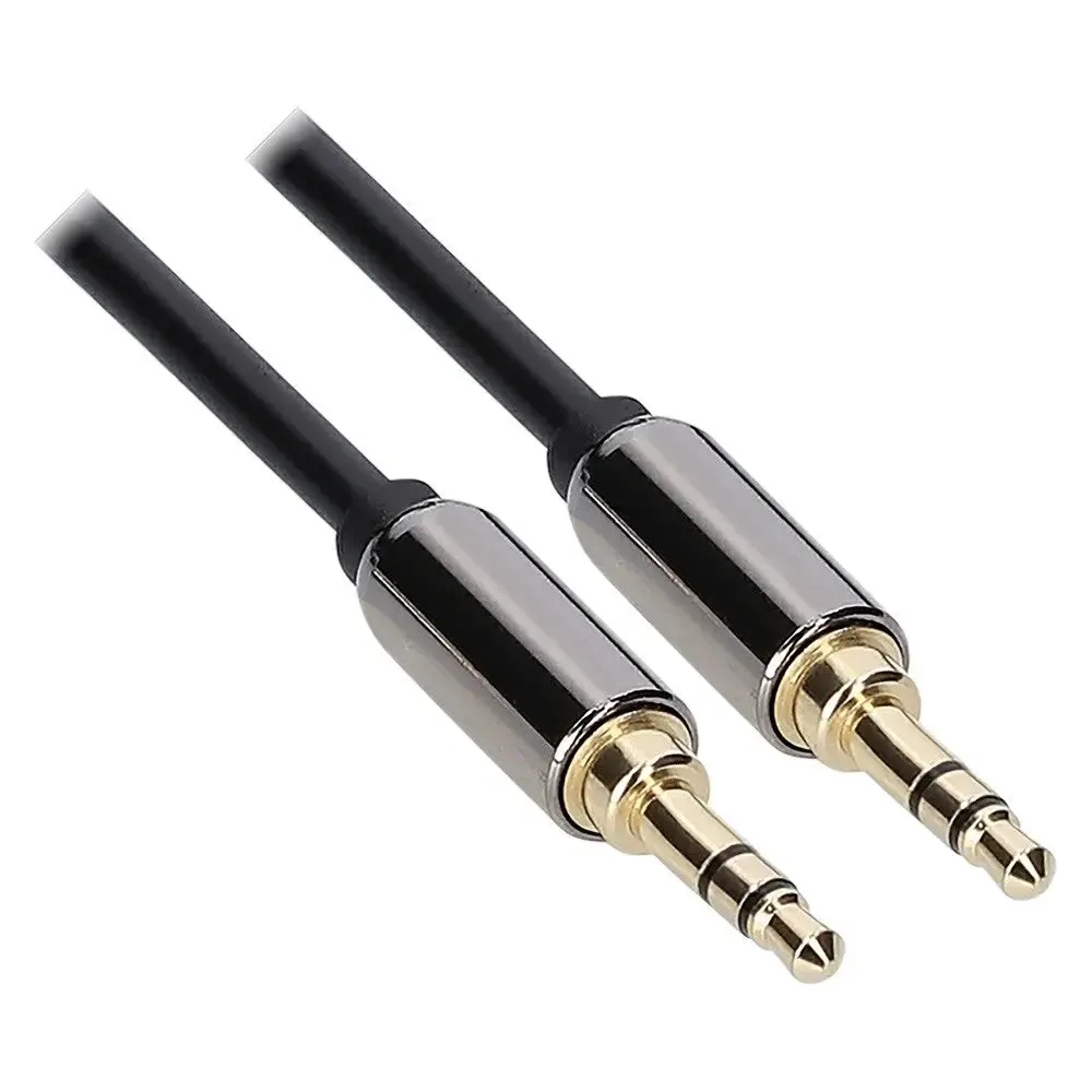 3.5mm Male to Male Stereo Audio AUX Cable Auxiliary 3ft for Car PC iPhone iPod Black