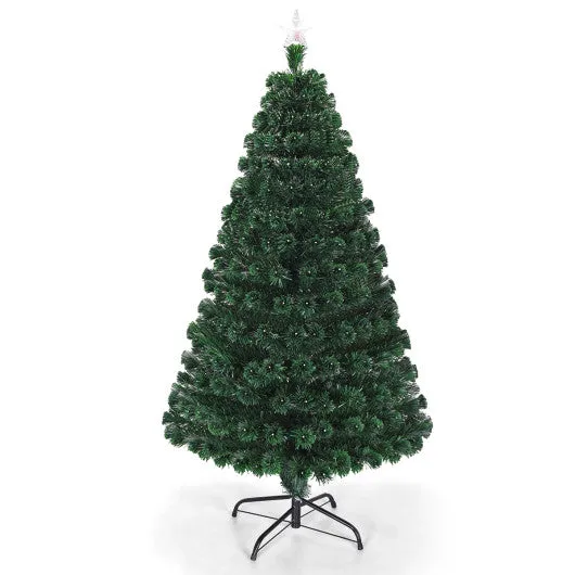 5' / 6' / 7' Multicolor LED Fiber Optic Artificial Christmas Tree-5'