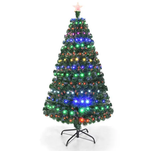 5' / 6' / 7' Multicolor LED Fiber Optic Artificial Christmas Tree-5'