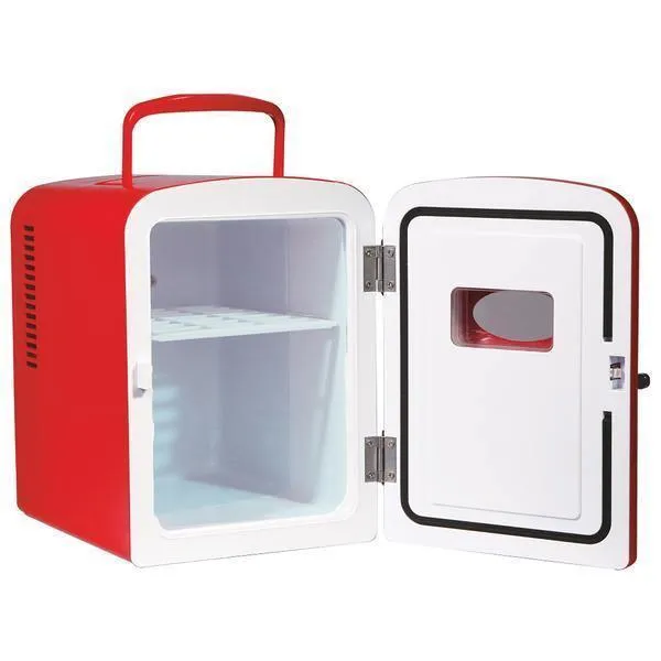 .5-Cubic-Foot Retro Portable Mini Fridge (Red)