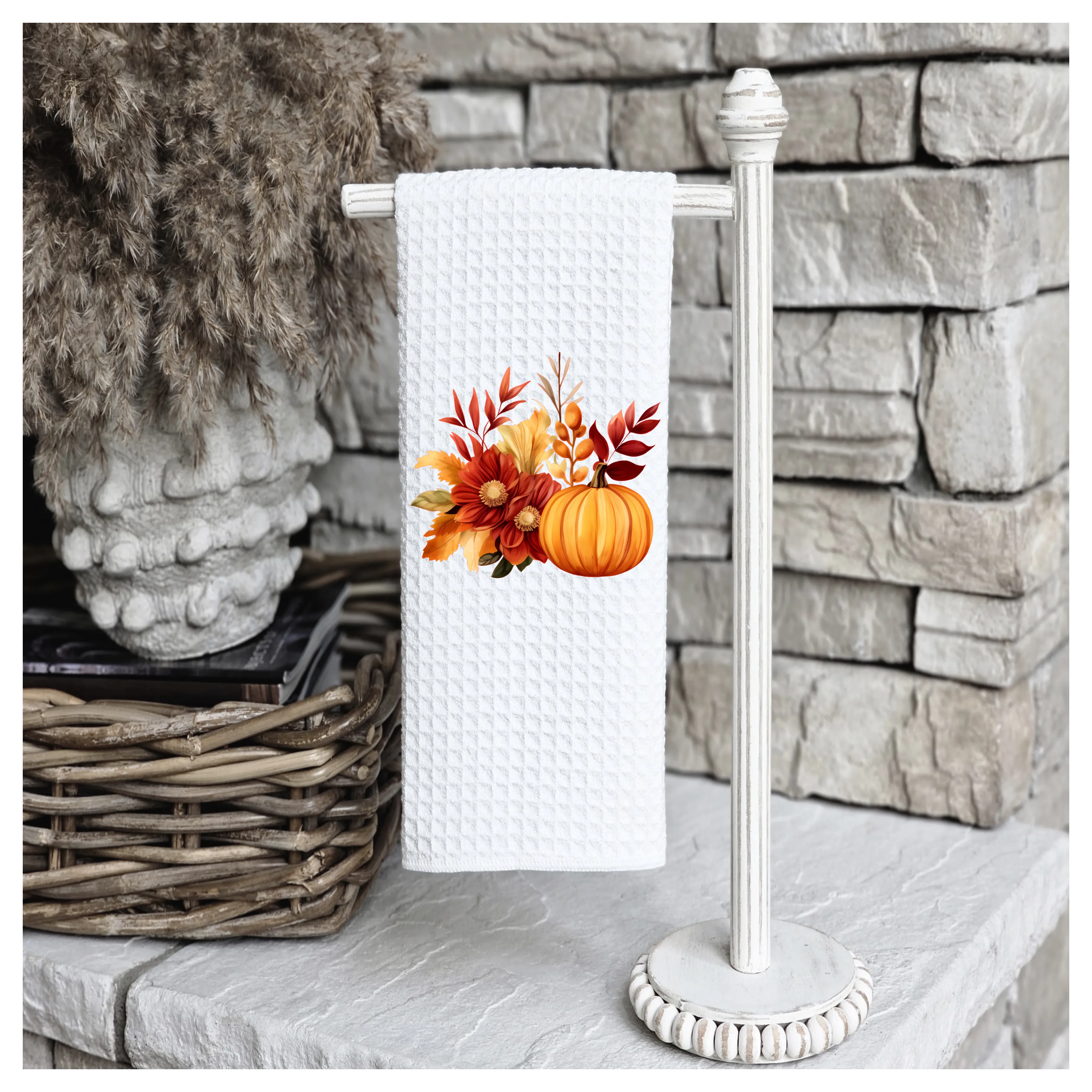 #5 Fall Pumpkin Tea Towel, Fall Kitchen Décor, Fall Party Décor, Hostess Gift