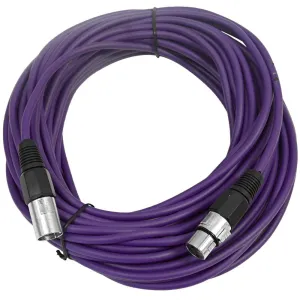 50 Ft XLR Microphone Cable - Purple