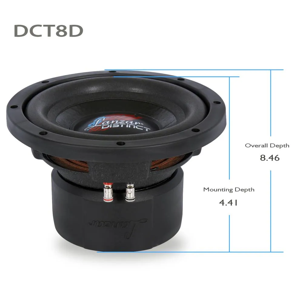 600 Watt 8'' High Power Dual 4 Ohm Voice Coil Subwoofer