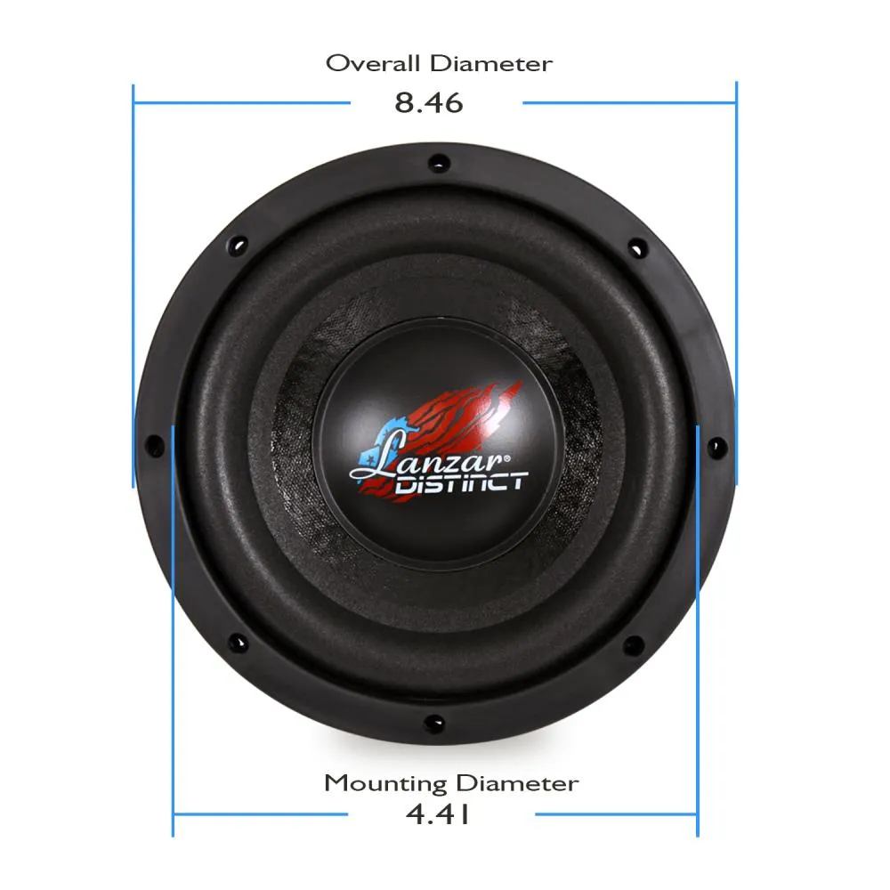 600 Watt 8'' High Power Dual 4 Ohm Voice Coil Subwoofer