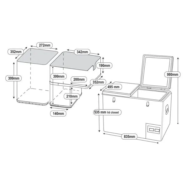 72L Legacy Smart QC Fridge/Freezer