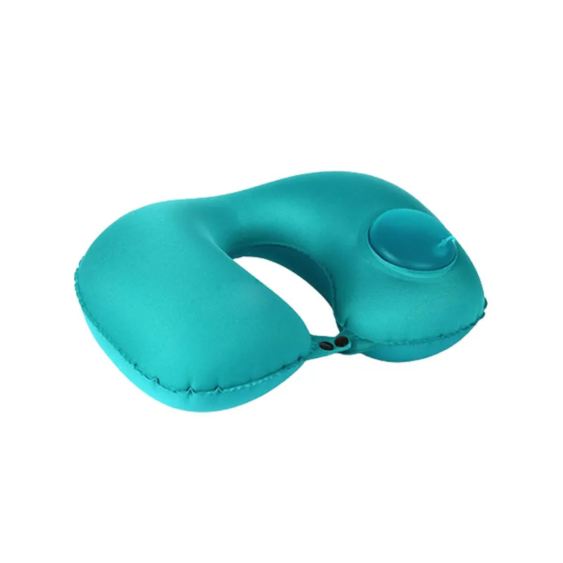 Air Inflatable U-Shaped Travel Neck Pillow Cushion Sxc-02592 Blue