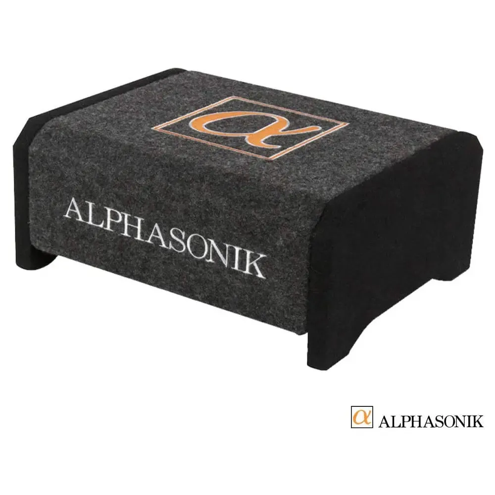 Alphasonik AS8DF 8" 600 Watts 4-Ohm Down Fire Shallow Mount Flat Enclosed Subwoofer