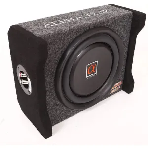 Alphasonik AS8DF 8" 600 Watts 4-Ohm Down Fire Shallow Mount Flat Enclosed Subwoofer