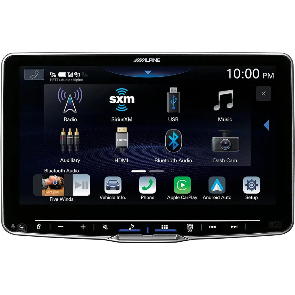 Alpine Halo9 Digital Multimedia Receiver Bluetooth Carplay Android Auto iLK-F509