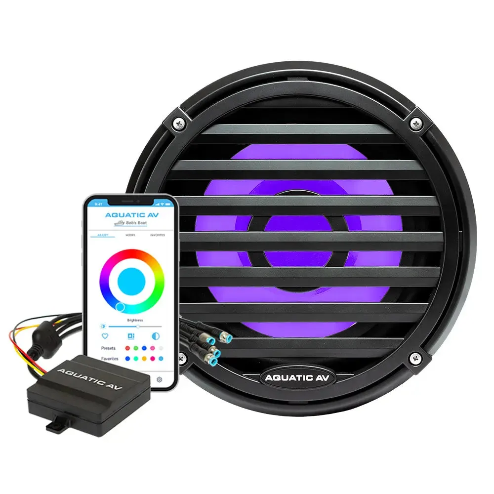 Aquatic AV EL412 Elite 10" Marine Subwoofer Waterproof 600W 4 Ohm Black (Each)