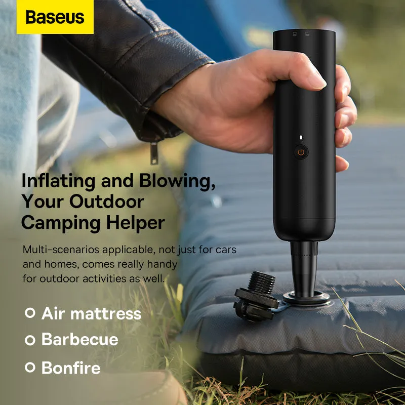 Baseus A3 Lite Portable Cordless 3 in 1 Vacuum Cleaner Blower Inflator for Car Home Office Use 12,000 Pa High Pressure Suction Power