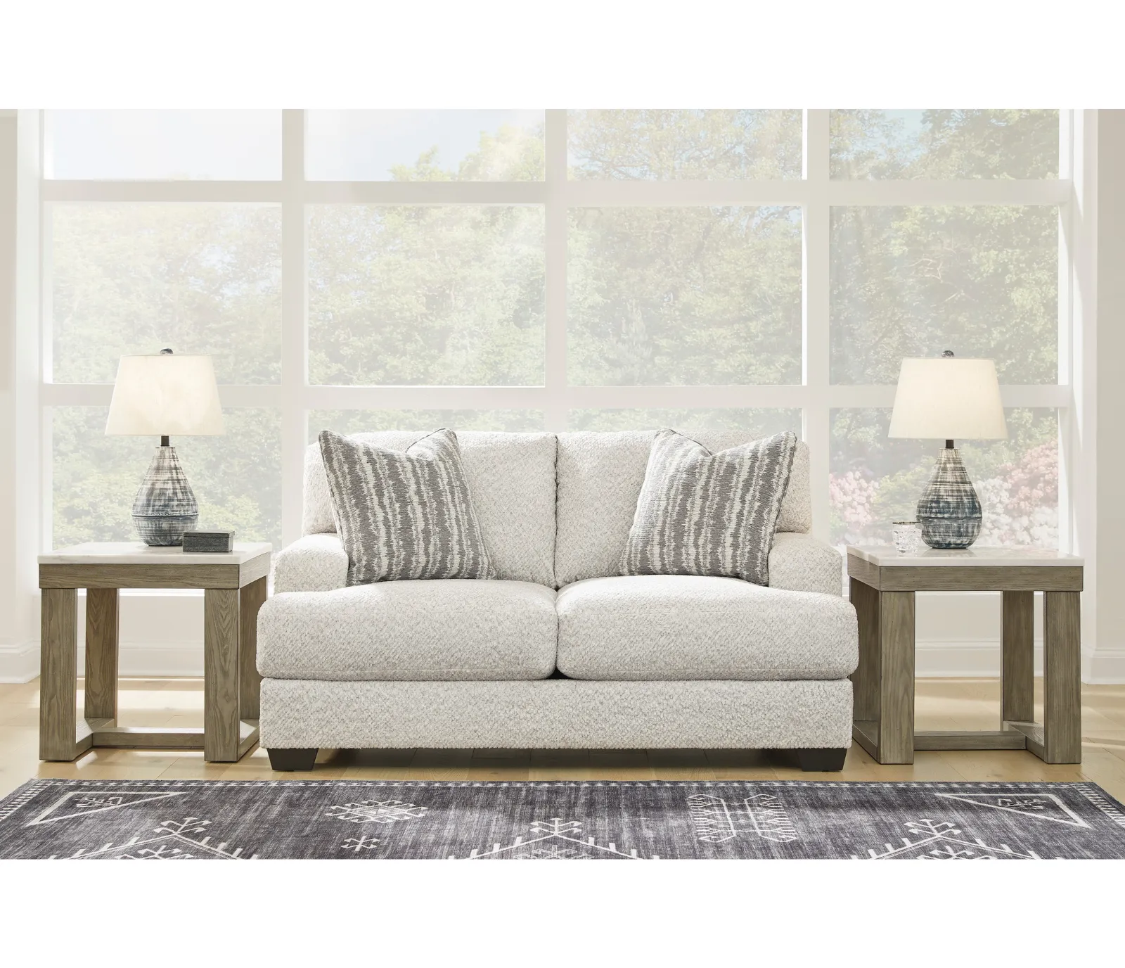 Bre Loveseat - Flannel Fabric