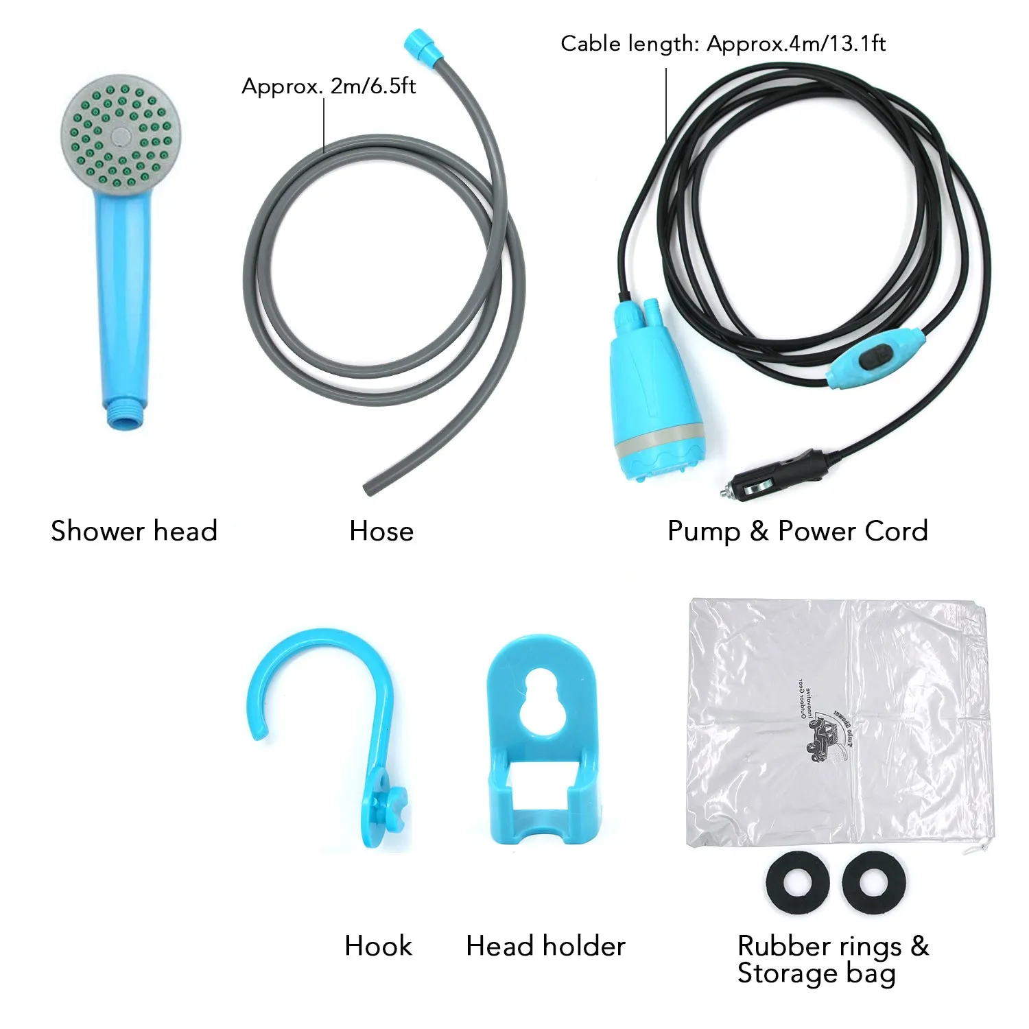 Car 12V car shower shower head (shipping from China)