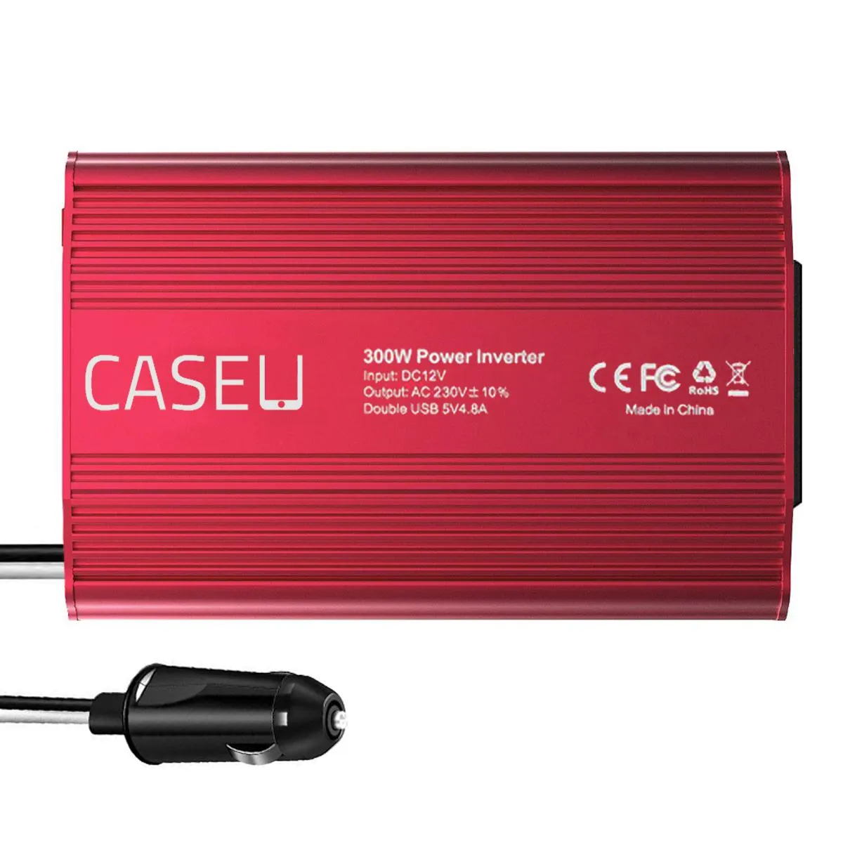 Car Power Inverter with Dual USB Car Charger (300W)