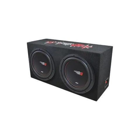 CERWIN VEGA XED DUAL 12" SUBWOOFER AND ENCLOSURE WITH AMPLIFIER BASSKIT PACKAGE