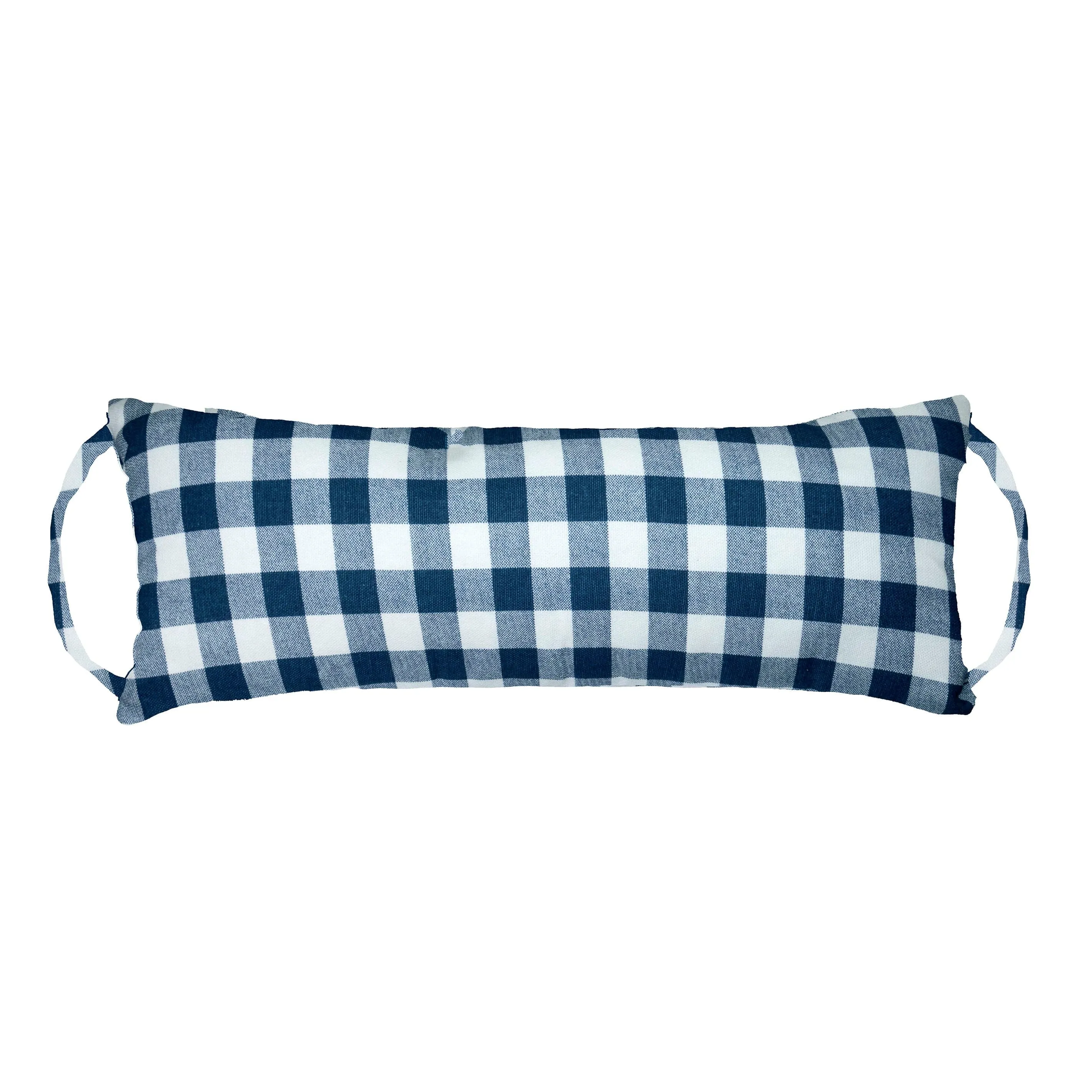 Classic Check Navy Rocker Back Extender Headrest Pillow