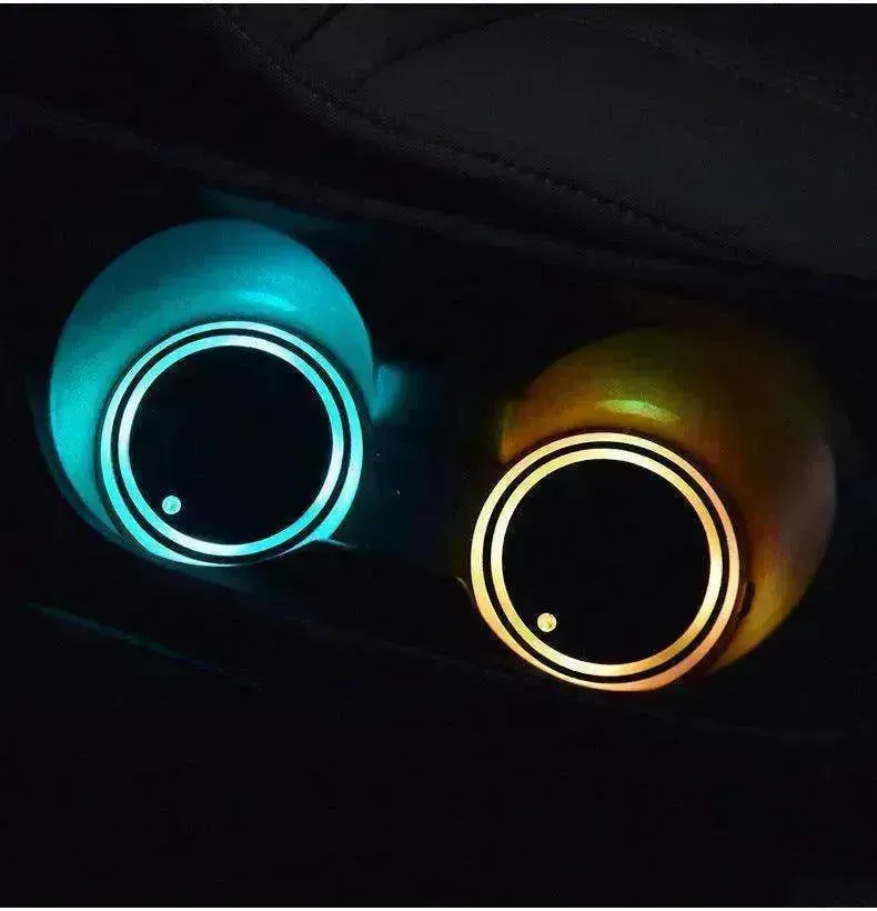 Colorful LED Coaster: Solar & USB Charging