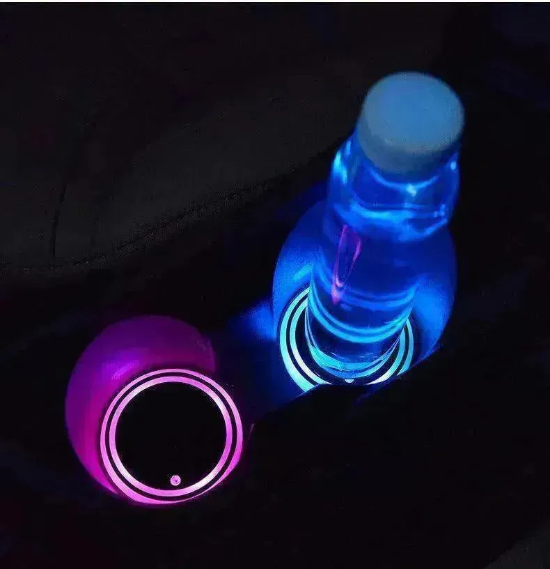 Colorful LED Coaster: Solar & USB Charging