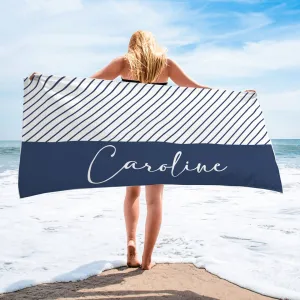 Colorful Personalized Beach Towel, Bride and Bridesmaid Beach Towel, Custom Beach Towel, Bachelorette Bride Beach Towel