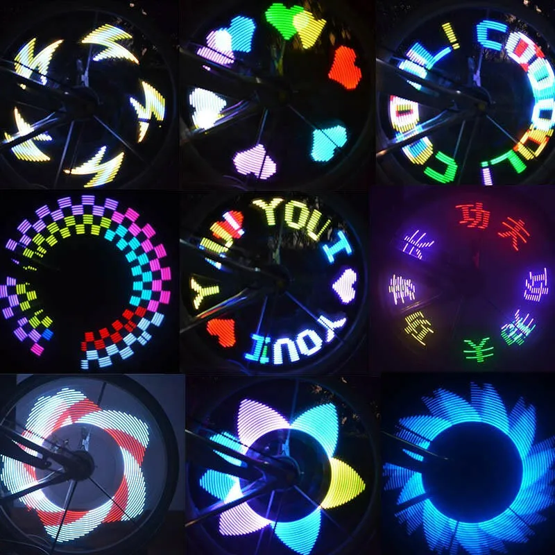 Colorful Rainbow LED Wheel Signal Lights for Bikes bicycles