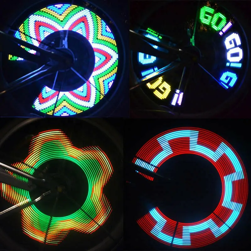 Colorful Rainbow LED Wheel Signal Lights for Bikes bicycles