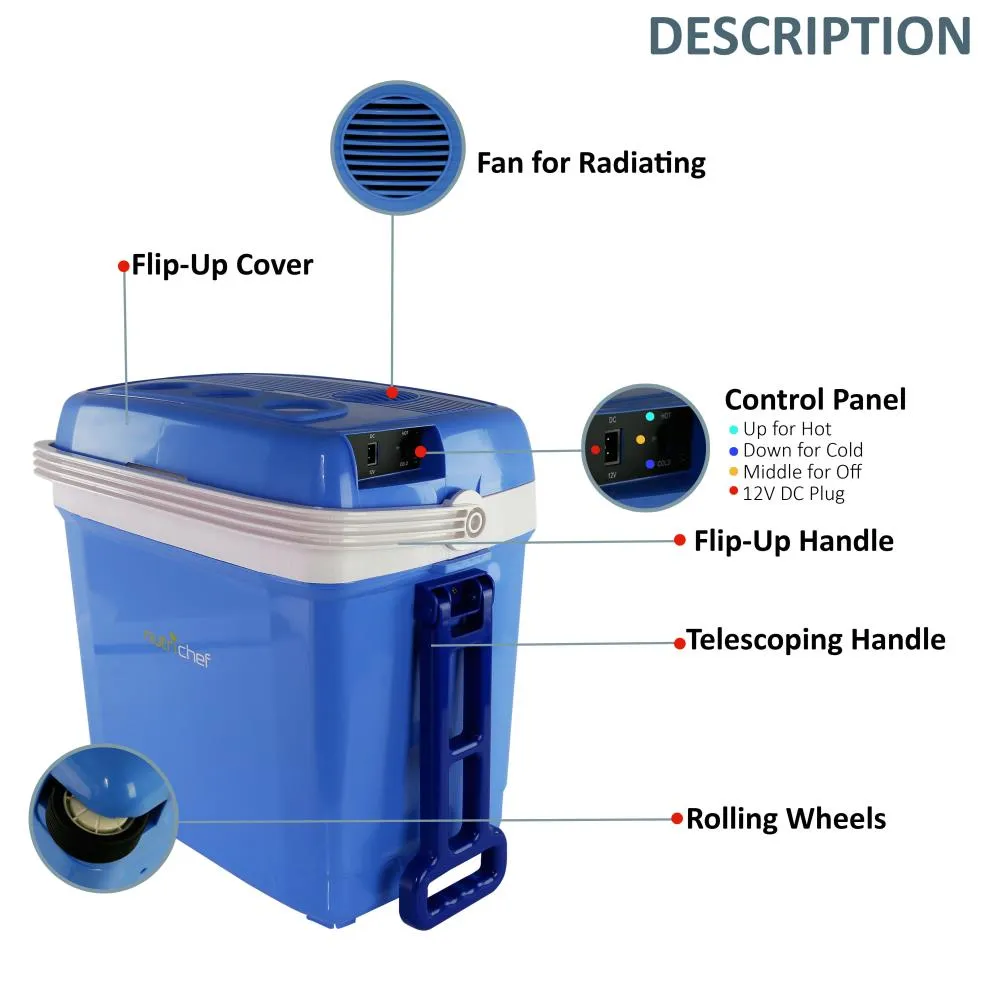 Electric Cooler & Warmer - Mini Fridge With Thermo Heating Ability, 30  Liter