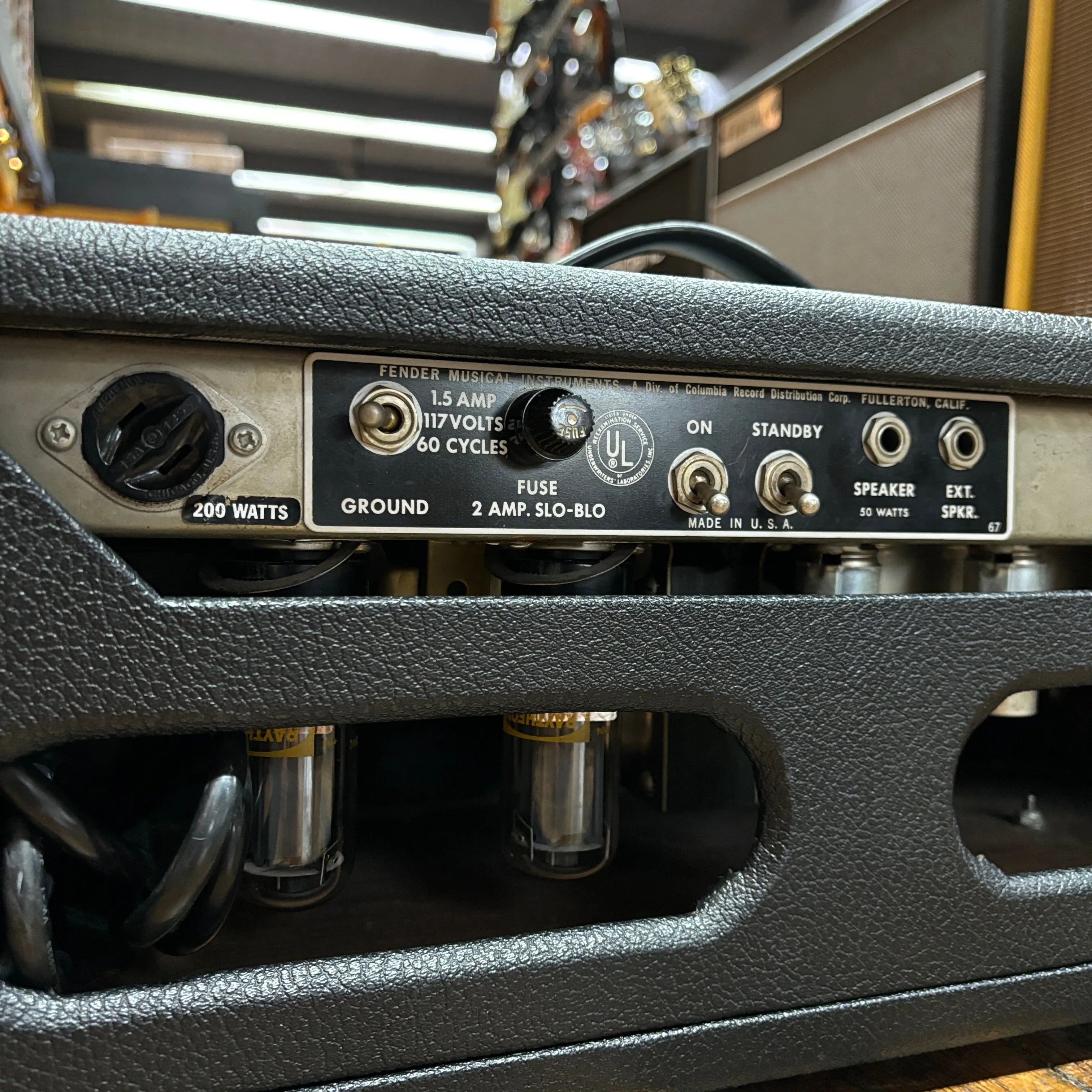 Fender Black Panel Bassman 2-Channel 50-Watt Guitar Amp Head 1966 w/Carl's Custom Amps Rebuild and Mods