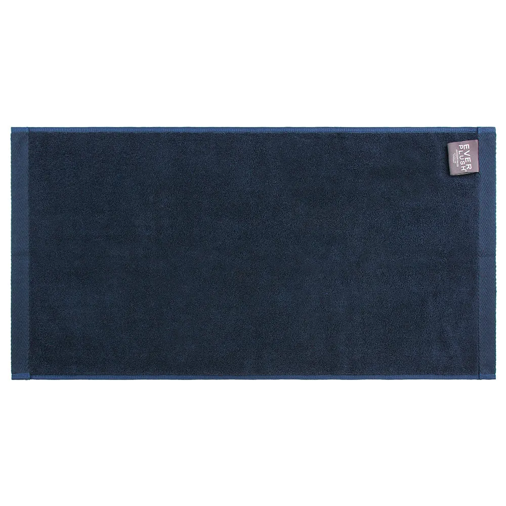 Flat Loop Hand Towels - 4 Pack, Navy Blue