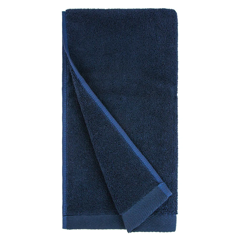 Flat Loop Hand Towels - 4 Pack, Navy Blue