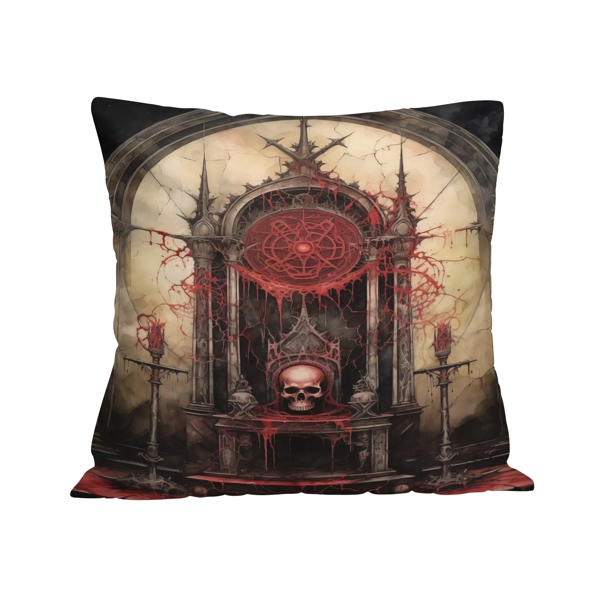 Gothic Skull Throw Pillow Case