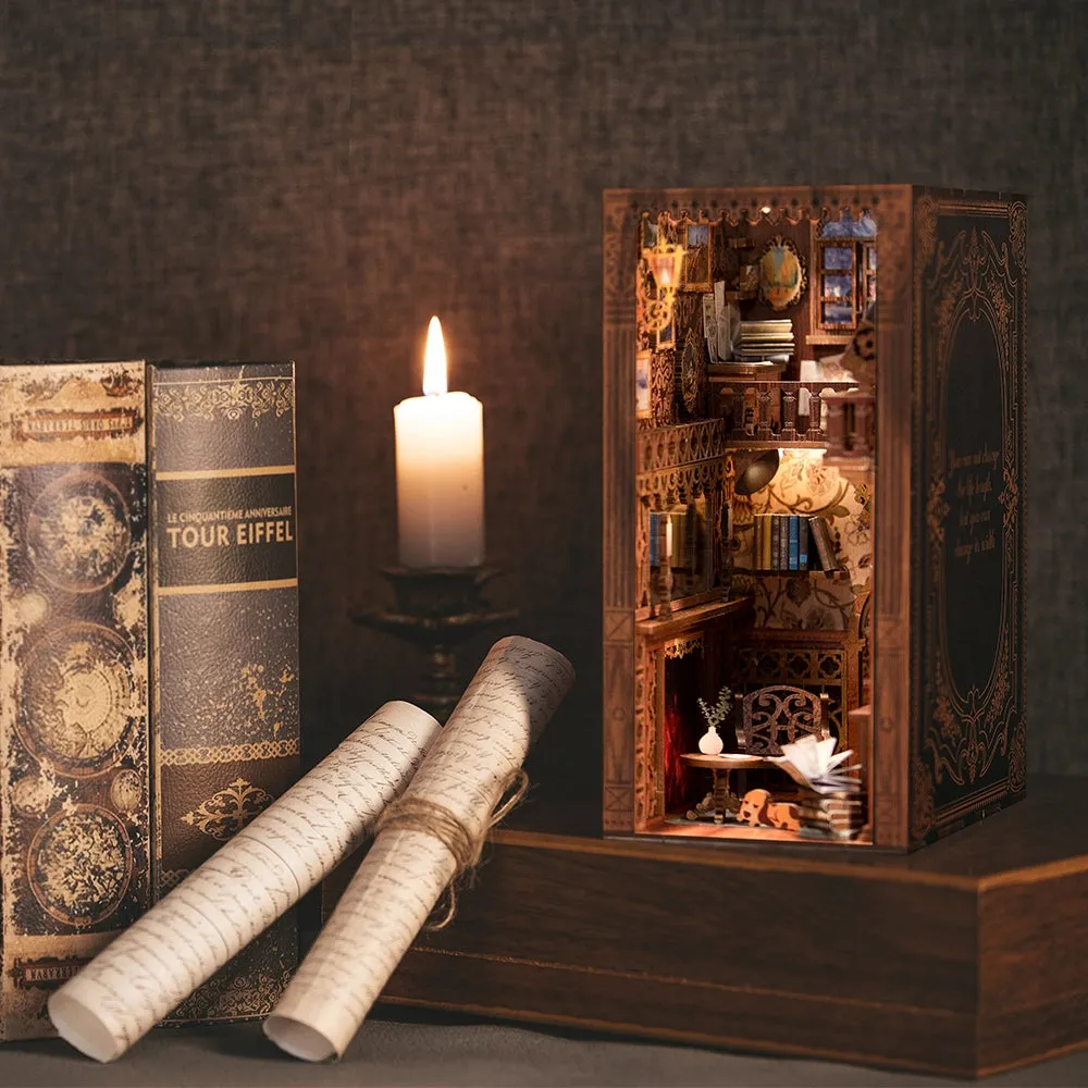 >Hands Craft DIY Book Nook Kit: Eternal Bookstore with Dust Cover