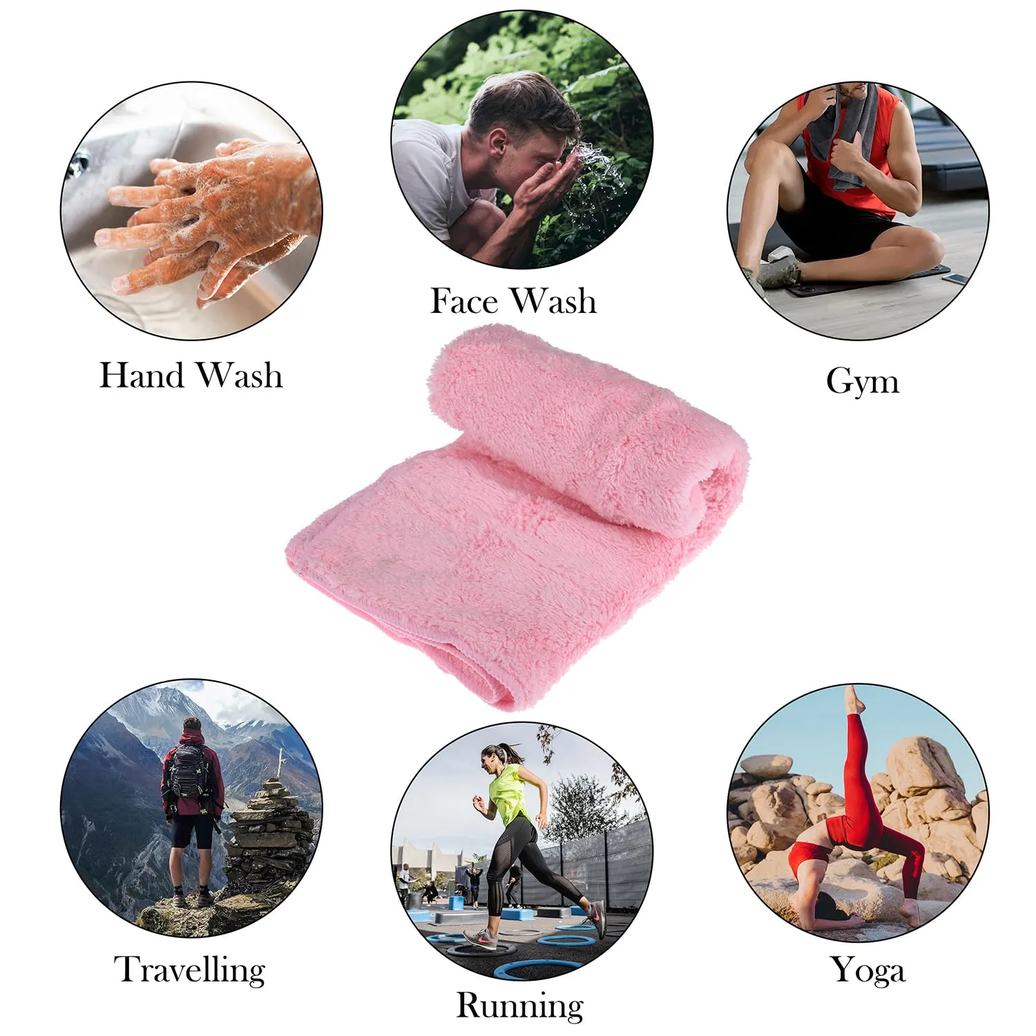 Heart Home Cleaning Towel | Reusable Cleaning Cloths for Kitchen | Duster Towel for Home Cleaning | 350 GSM Cleaning Cloth Towel for Car | Bike | 30x60 | Pack of 3 | Light Pink