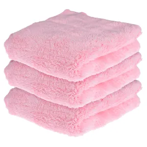 Heart Home Cleaning Towel | Reusable Cleaning Cloths for Kitchen | Duster Towel for Home Cleaning | 350 GSM Cleaning Cloth Towel for Car | Bike | 30x60 | Pack of 3 | Light Pink