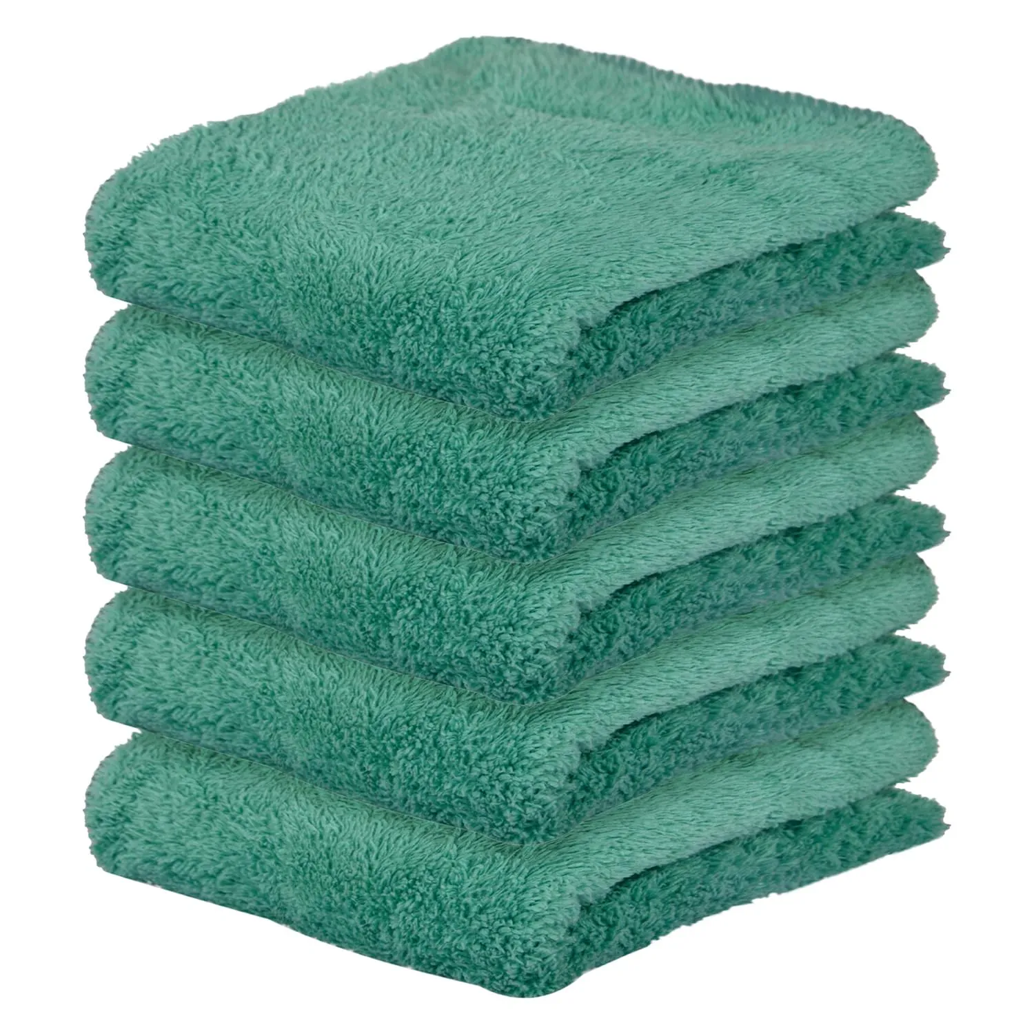 Heart Home Cleaning Towel | Reusable Cleaning Cloths for Kitchen | Duster Towel for Home Cleaning | 350 GSM Cleaning Cloth Towel for Car | Bike | 30x60 | Pack of 5 | Green