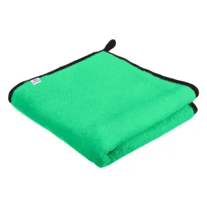 Heart Home Cleaning Towel|Microfiber Reusable Cloths|Highly Absorbent Washable Towel for Kitchen with Hanging Loop|Car|Window|40x40 Cm|Green