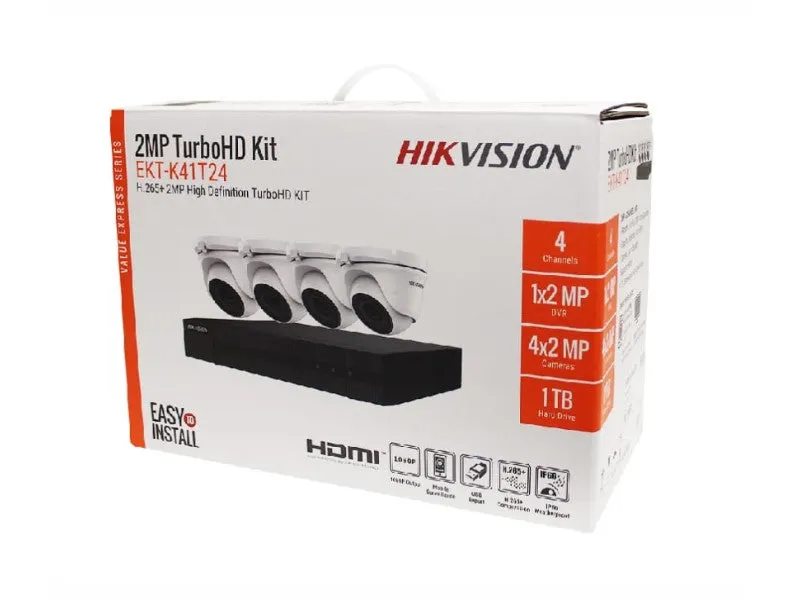 Hikvision DVR and 4 Cameras KIT Camera system