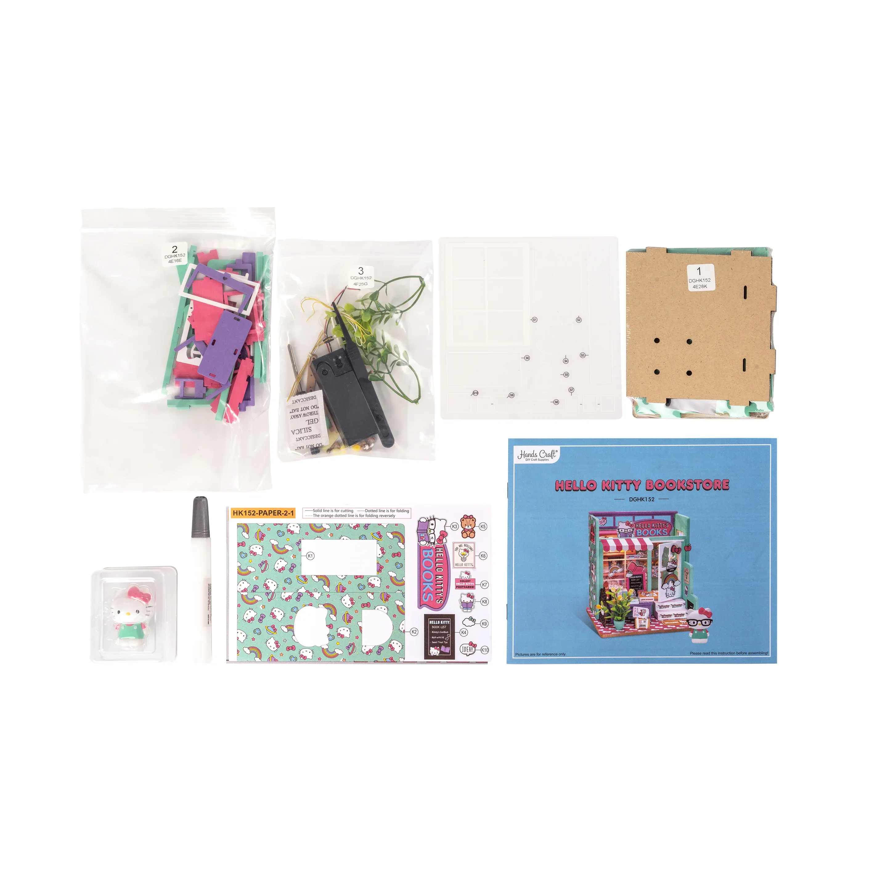 Kit - Hello Kitty Bookstore DIY Miniature House Kit