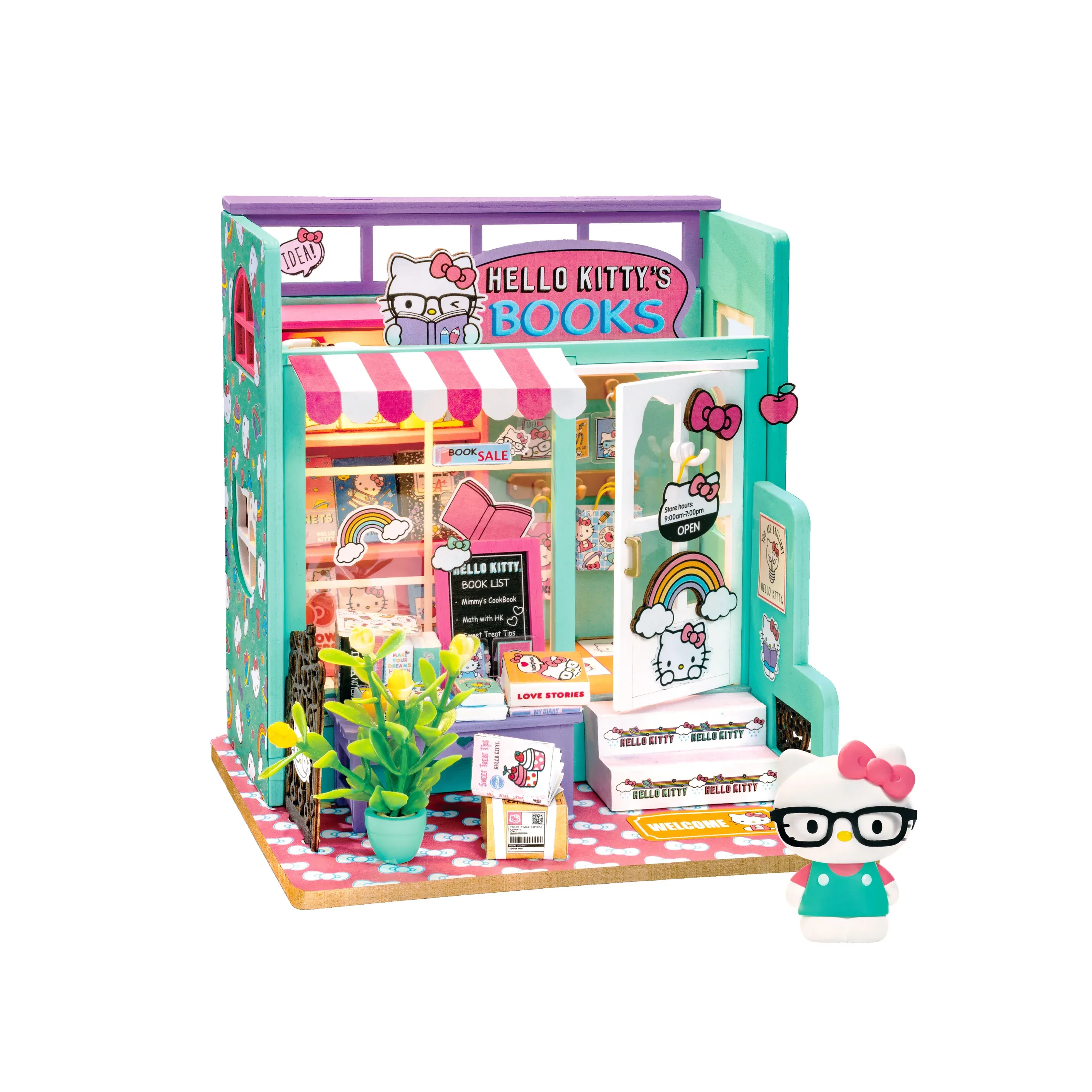 Kit - Hello Kitty Bookstore DIY Miniature House Kit