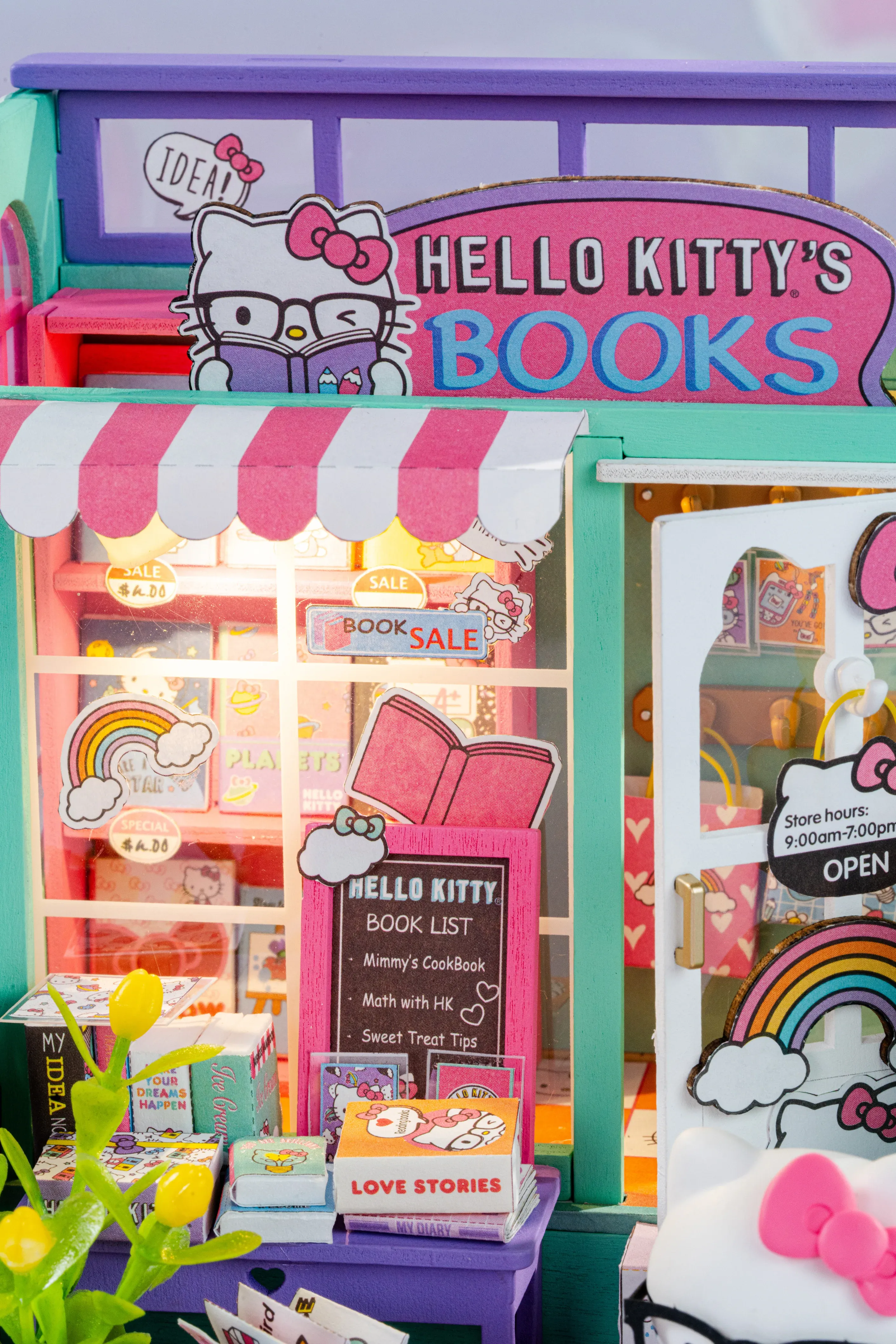 Kit - Hello Kitty Bookstore DIY Miniature House Kit