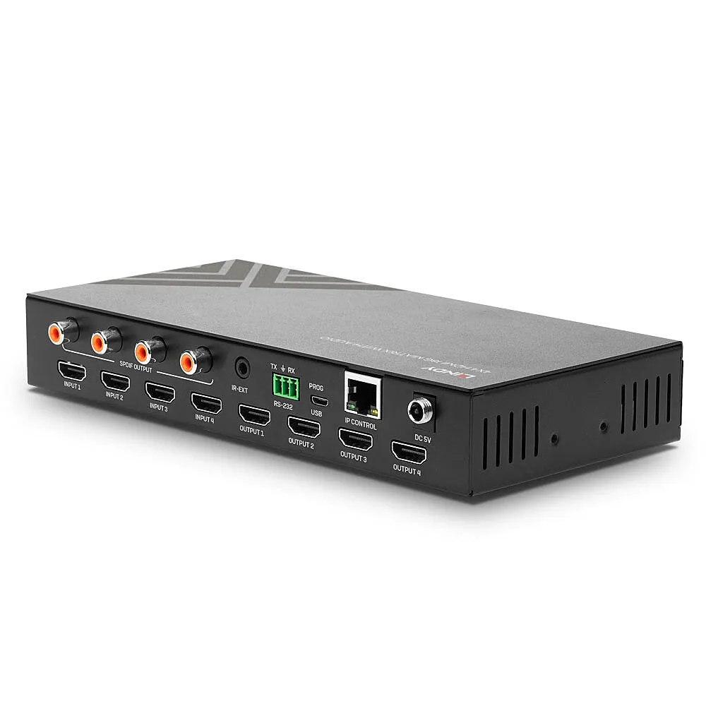 Lindy 4X4 Hdmi 2.0 18G Matrix Switch Pro - Video/Audio Switch - Rack-Mountable