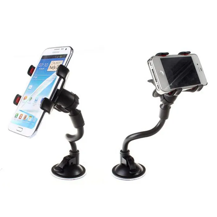 Long Arm Universal Car soft tube Mount Bracket Holder for iPhone Phone GPS MP4 PDA 360 Degree